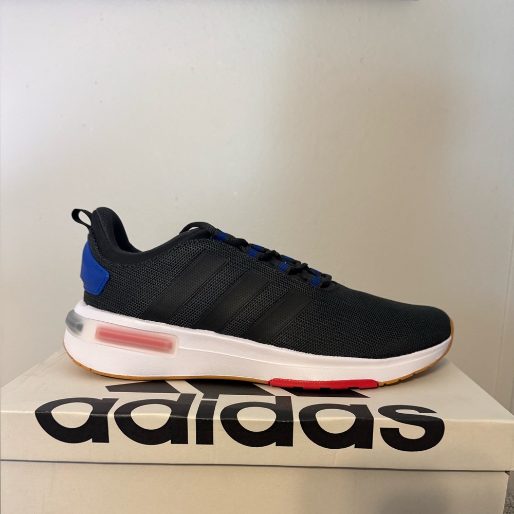 Adidas Racer TR23 Black Sneakers with Red Sole